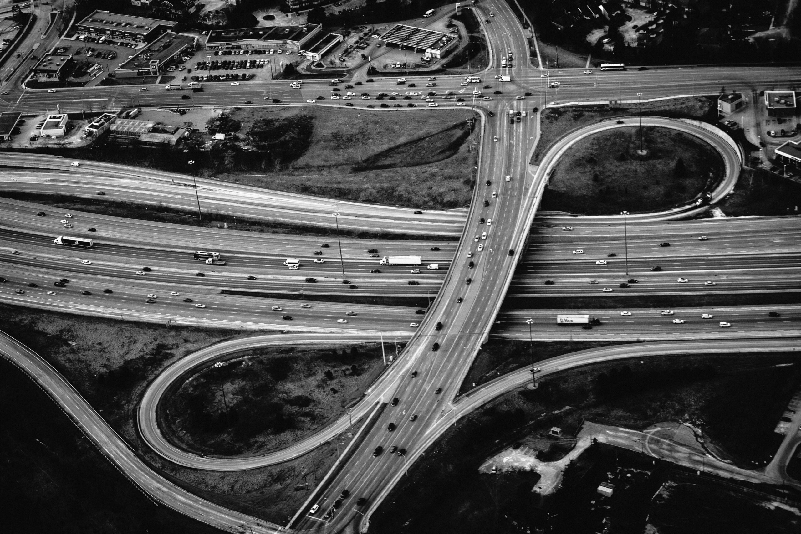 round about intersection on a highway